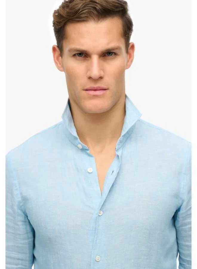 سوبر دراي قميص كتان بأكمام طويلة للعطلات